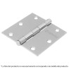 Bisagra cuadrada 2-1/2', acero cromo mate, plana