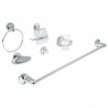 Juego accesorios para baño, 6 piezas, Aqua
