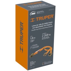 Línea de vida doble gancho chico con absorbedor impacto,ANSI