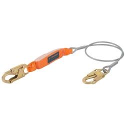 Línea de vida de acero con absorbedor de impacto,ANSI