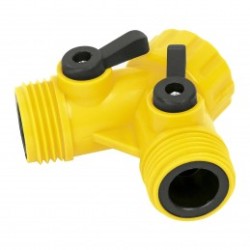 Conector 'Y' plástico, entrada 3/4', Pretul