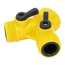 Conector 'Y' plástico, entrada 3/4', Pretul