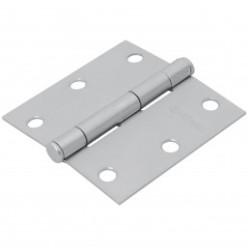 Bisagra cuadrada 3', acero cromo mate, plana, Hermex Basic