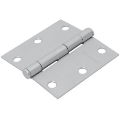 Bisagra cuadrada 3', acero cromo mate, plana, Hermex Basic