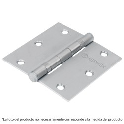Bisagra cuadrada 3', acero inoxidable, plana