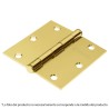 Bisagra cuadrada 3-1/2', acero latonado, plana, Hermex Basic