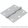 Bisagra cuadrada 3-1/2', acero cromo mate,plana,Hermex Basic