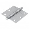 Bisagra cuadrada 3-1/2', acero inoxidable, redonda
