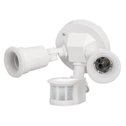 Arbotante blanco con sensor de movimiento, 2XE26, Max. 300 W