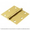 Bisagra cuadrada, 4', acero latonado, plana, Hermex Basic