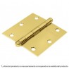 Bisagra cuadrada 4', acero latonado, redonda