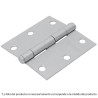 Bisagra cuadrada 4', acero cromo mate, plana, Hermex Basic
