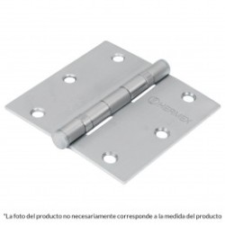 Bisagra cuadrada 4', acero inoxidable, plana
