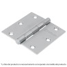 Bisagra cuadrada 4', acero inoxidable, plana