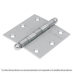 Bisagra cuadrada 4', acero inoxidable, redonda
