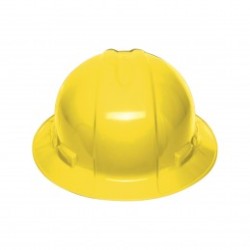 Casco de seguridad, amarillo, ala ancha