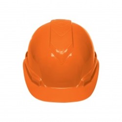 Casco de seguridad color naranja