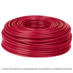 Cable THHW-LS, 10 AWG, color rojo rollo 100 m