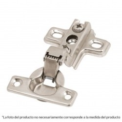 Bisagras bidimensional, 110°, cobertura interna, bolsa 2pzas