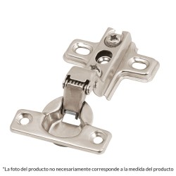 Bisagras bidimensional, 110°, cobertura interna, bolsa 2pzas