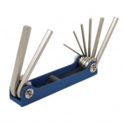 Juego de 8 llaves Allen, tipo navaja, milimétricas