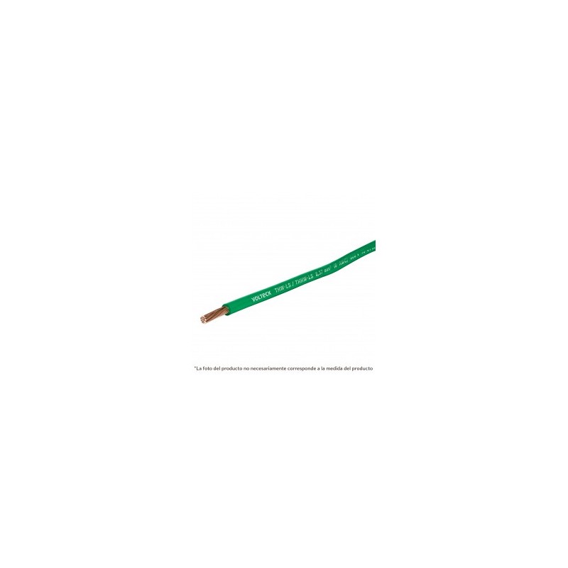 Cable THHW-LS, 10 AWG, color verde rollo 100 m