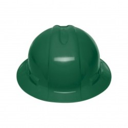 Casco de seguridad, verde, ala ancha