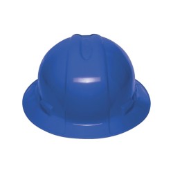 Casco de seguridad, azul, ala ancha