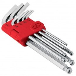 Juego de llaves Allen, extralargas, 7 piezas