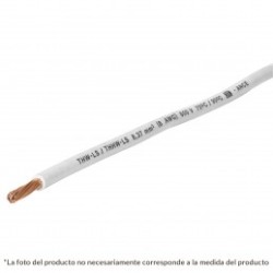 Cable THHW-LS, 14 AWG, blanco, bobina 500 m