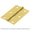 Bisagra rectangular 1-1/2', acero latonado