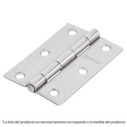Bisagra rectangular 2', acero pulido