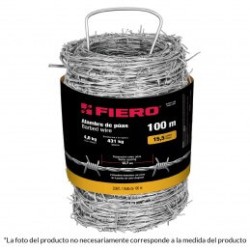Alambre de púas, calibre 15.5, rollo de 300 m.