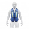 Chaleco de seguridad con cintas reflejantes, azul, Pretul