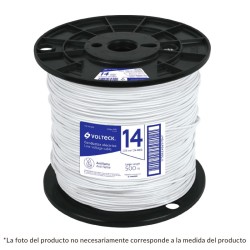 Cable THHW-LS, 8 AWG, blanco, bobina 500 m