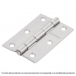 Bisagra rectangular 2-1/2', acero pulido