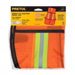 Chaleco de seguridad con cintas reflejantes, naranja, Pretul