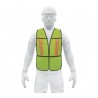 Chaleco de seguridad con cintas reflejantes, verde, Pretul