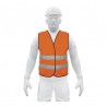 Chaleco de seguridad, alta visibilidad, naranja