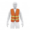 Chaleco de seguridad, alta visibilidad, con cierre, naranja