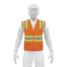 Chaleco de seguridad, maxima visibilidad, con bolsas,naranja