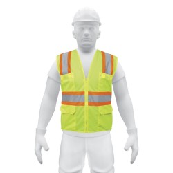Chaleco de seguridad, máxima visibilidad, con bolsas,verde
