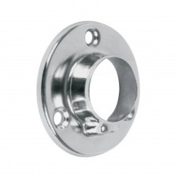 Brida cromada para tubo redondo de closet