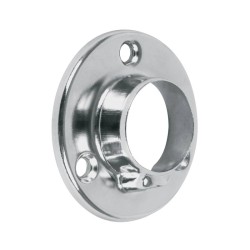 Brida cromada para tubo redondo de closet
