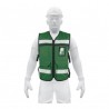 Chaleco brigadista con cintas reflejantes, color verde