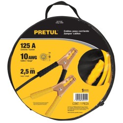Cables pasa corriente, 2.5 m, calibre 10 AWG, Pretul