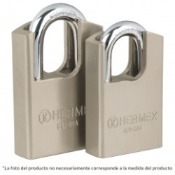 Candado de acero, máxima seguridad, 60mm, llave anti-ganzúa