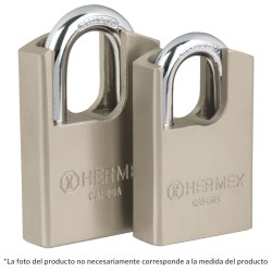 Candado de acero, máxima seguridad, 60mm, llave anti-ganzúa