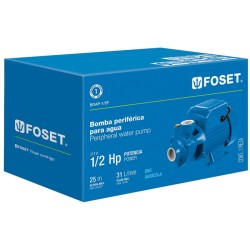 Bomba eléctrica periférica para agua 1/2 HP, Foset