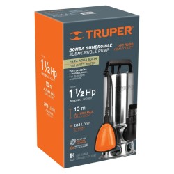 Bomba sumergible metálica para agua sucia 1-1/2 HP